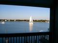 Ocracoke, Captain's Landing Inn, early in the morning view
